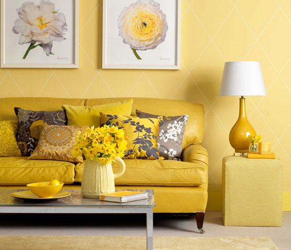 رنگ زرد برای اتاق های خانه